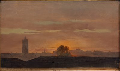 Darmstadt, vista dallo studio del castello da Carl Ludwig Seeger