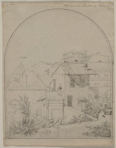 Vista dalla mia finestra a Roma (recto) da Carl Ludwig Tischbein