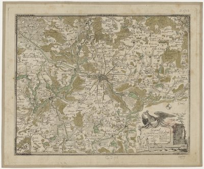 Regione vicino a Berlino e Potsdam (col.) - Oesfeld 1778 da Carl Ludwig von Oesfeld