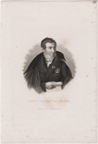 August Wilhelm von Schlegel 1767-1845 da Carl Mayer