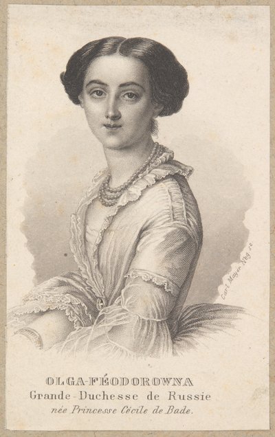 Olga Feodorovna, granduchessa di Russia da Carl Mayer