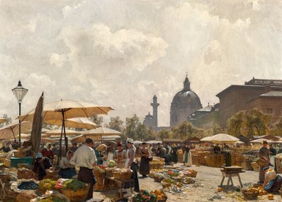 Il Naschmarkt a Vienna da Carl Moll