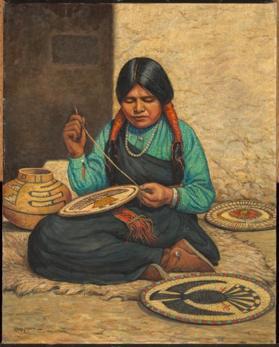 Placche di tessitura della donna Hopi da Carl Moon