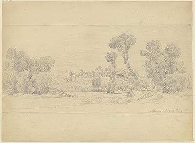 Studio di alberi nella zona di Villeneuve presso Avignone da Carl Morgenstern