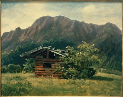 Heustadel su un prato vicino a Schlehdorf da Carl Morgenstern
