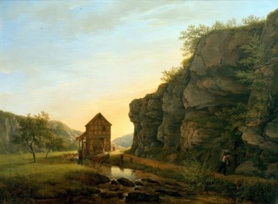 Il mulino da taglio nella valle di Lorsbach alla Roccia del Diavolo da Carl Morgenstern