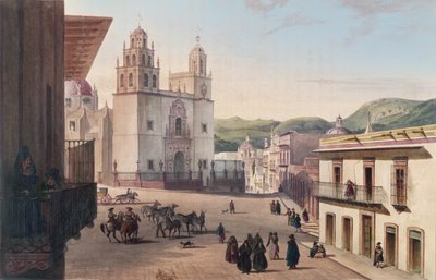 Plaza Mayor di Guanajuato da Carl Nebel