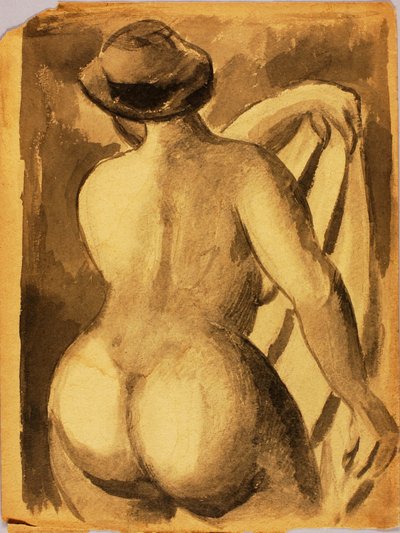 Nudo femminile con drappo da Carl Newman