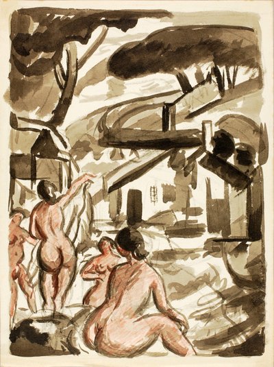Gruppo di quattro nudi femminili da Carl Newman