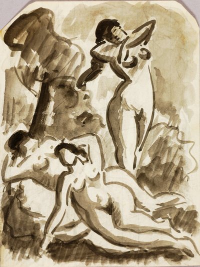 Gruppo di tre nudi da Carl Newman