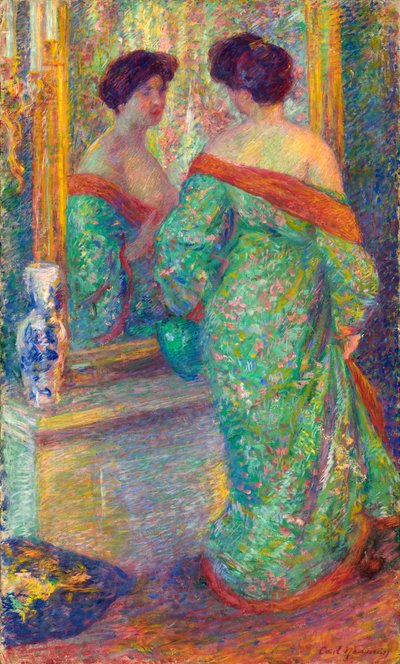 Donna Riflessa nello Specchio, prima del 1910 da Carl Newman