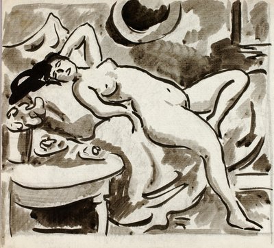 Nudo femminile reclinato da Carl Newman