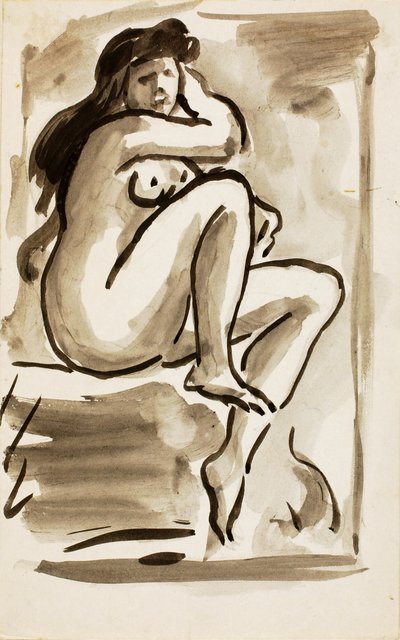 Nudo femminile seduto da Carl Newman