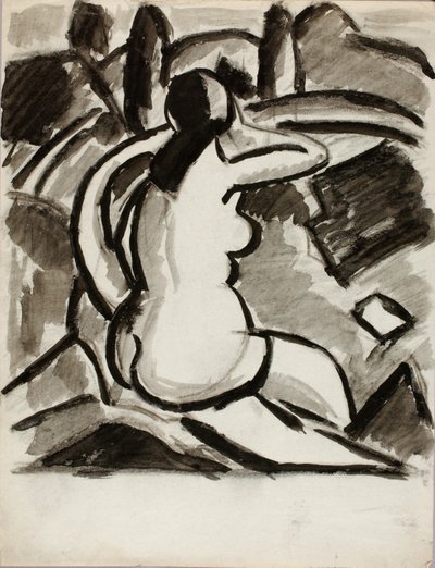 Nudo femminile seduto da Carl Newman