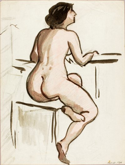 Nudo femminile seduto da Carl Newman