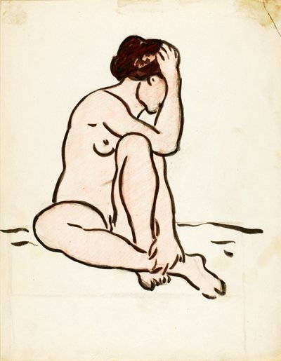 Nudo femminile seduto da Carl Newman