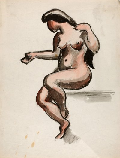 Nudo femminile seduto da Carl Newman