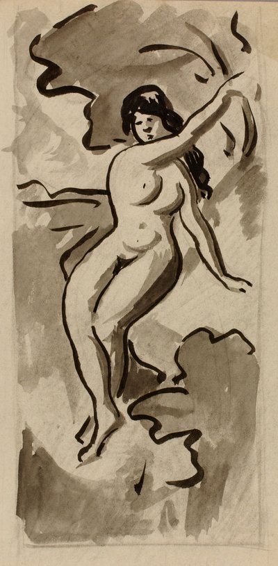 Nudo femminile seduto da Carl Newman