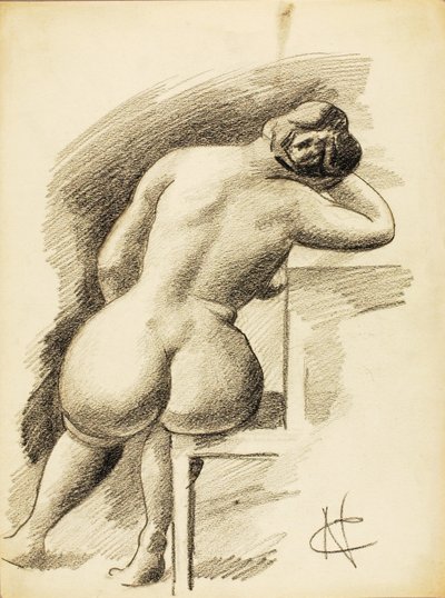 Nudo femminile seduto da Carl Newman