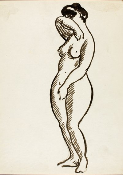 Nudo femminile in piedi da Carl Newman