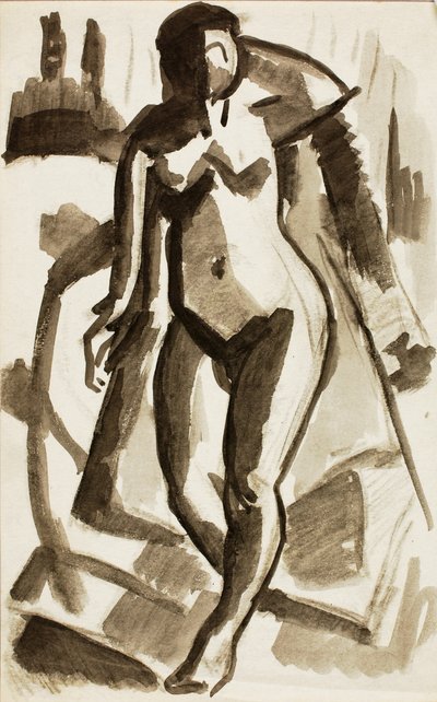 Nudo femminile in piedi da Carl Newman