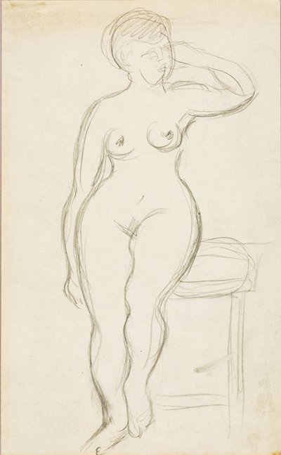 Nudo femminile in piedi da Carl Newman