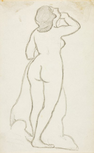 Nudo femminile in piedi da Carl Newman