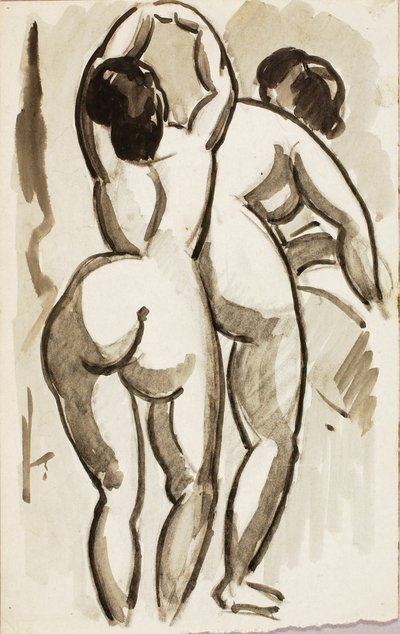 Due nudi femminili in piedi da Carl Newman