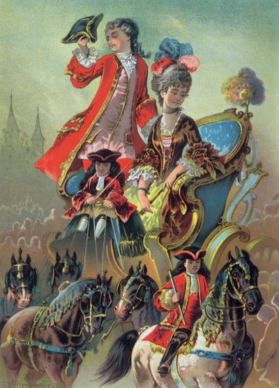 Nel carro, illustrazione da 