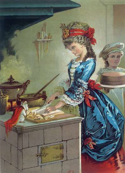 In cucina, illustrazione da 