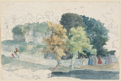 Paesaggio italiano con figure di staffage da Carl Philipp Fohr