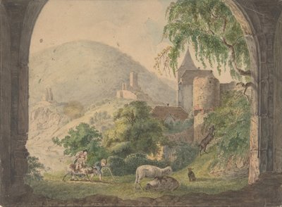 I quattro castelli di Neckarsteinach, 1800-1818 da Carl Philipp Fohr