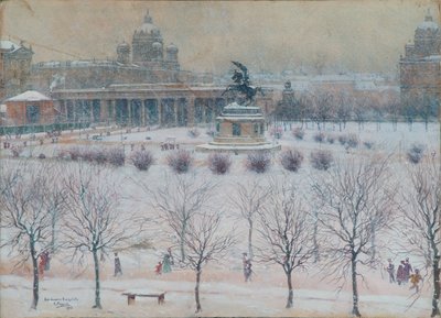 La piazza del castello esterno a Vienna in inverno da Carl Pippich