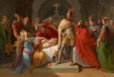 Kriemhild sul corpo di Siegfried dichiara Hagen come suo assassino e giura vendetta da Carl Rahl