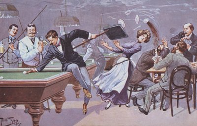 Scena comica in una sala da biliardo da Carl Robert Arthur Thiele