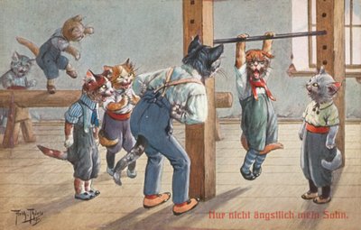 Cartolina umoristica di gatti da Carl Robert Arthur Thiele