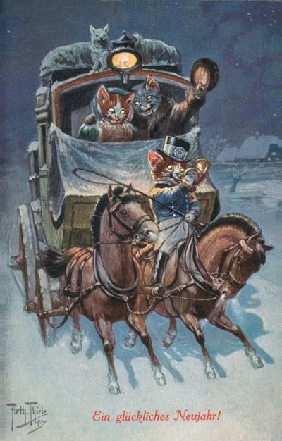 Cartolina umoristica del gatto da Carl Robert Arthur Thiele
