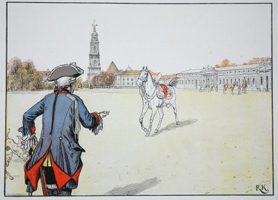Vecchio Fritz e il suo cavallo preferito da Carl Röchling