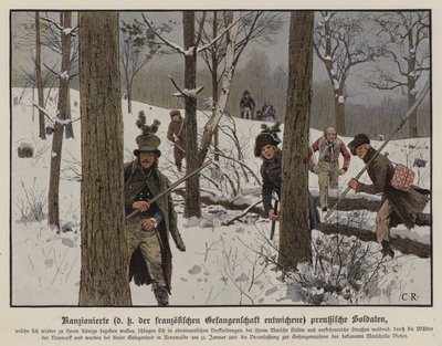Soldati prussiani che evitano la cattività francese, gennaio 1807 da Carl Röchling