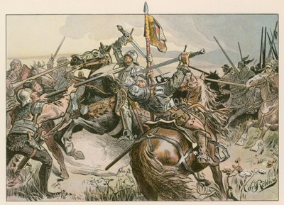 Alberto Achille in battaglia contro Norimberga nel 1449 da Carl Rohling