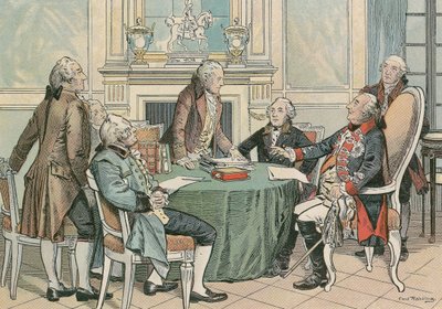 Federico Guglielmo II, Re di Prussia (1744-1797) a una Consultazione sul Codice Civile Generale Prussiano (circa 1790) da Carl Rohling
