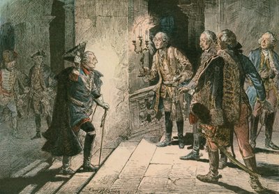 Federico il Grande (1712-1786) al Castello di Lissa la sera della battaglia di Leuthen nel 1757 da Carl Rohling