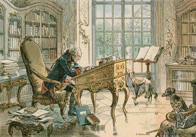 Federico il Grande nel suo studio da Carl Rohling