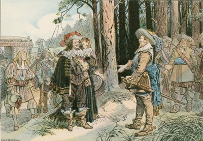 George William incontra Gustavo Adolfo di Svezia a Kopenick nel 1631 da Carl Rohling