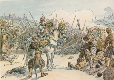 Joachim II guida la battaglia nelle guerre turche nel 1542 da Carl Rohling
