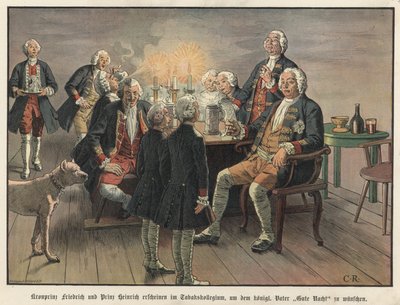 Il principe ereditario Federico e il principe Enrico di Prussia augurano la buonanotte al loro padre, il re da Carl Röchling
