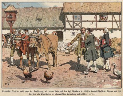 Il principe ereditario Federico di Prussia che studia agricoltura da Carl Röchling
