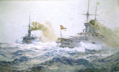 Manovre della flotta tedesca in alto mare, c.1900 da Carl Saltzmann