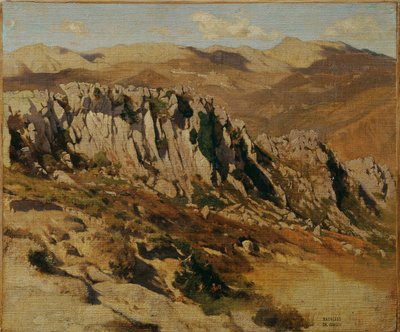 Paesaggio roccioso vicino a Olevano da Carl Schuch