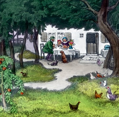 Fratelli Grimm - Fiabe - Cappuccetto Rosso, circa 1910, Archivio Carl Simon da Carl Simon